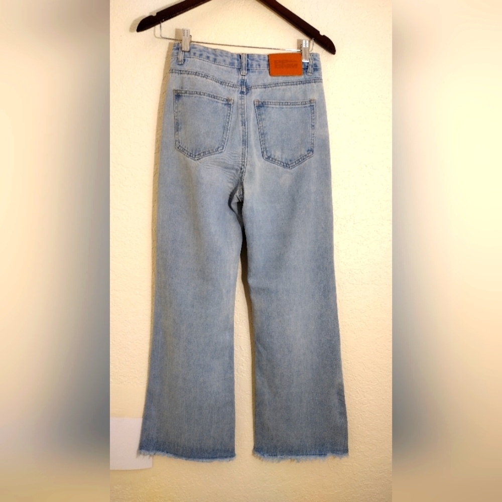 Princess Polly Olbia Wide Leg Distressed Denim Jeans - Picture 8 of 8